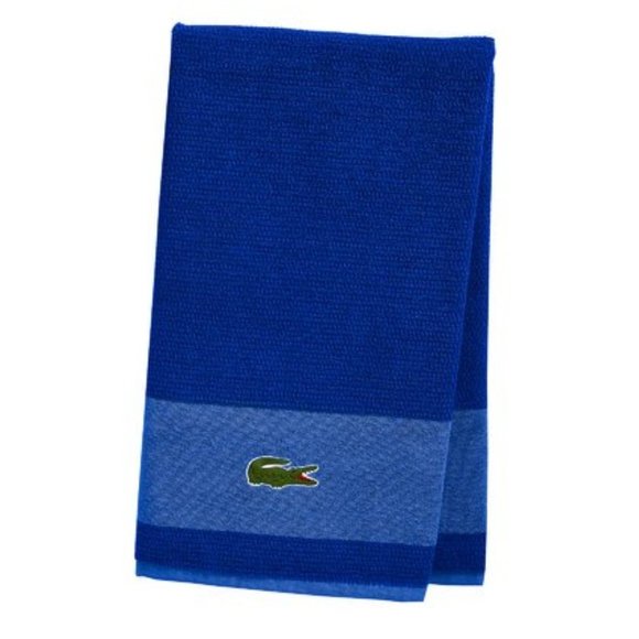 Lacoste Bath Lacoste Crocodile Logo Bath Beach Towel Blue New